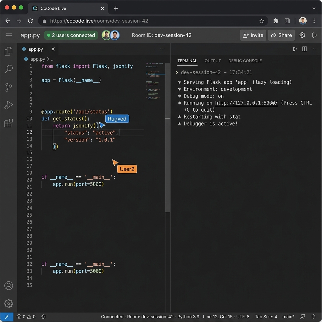 Collaborative Code Editor with WebSockets
